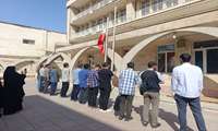 آیین اهتزاز پرچم مقدس جمهوری اسلامی ایران و طنین سرود ملی در دانشکده علوم قرآنی تهران 